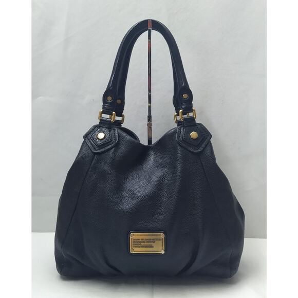 Marc By Marc Jacobs Black Pebbled Leather Double Handles Shoulder Bag - Picture 1 of 16